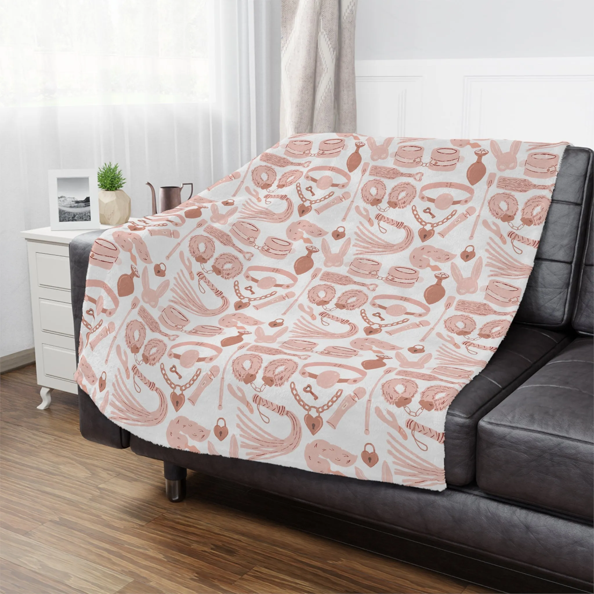 Blush Pink Kink Microfiber Blanket
