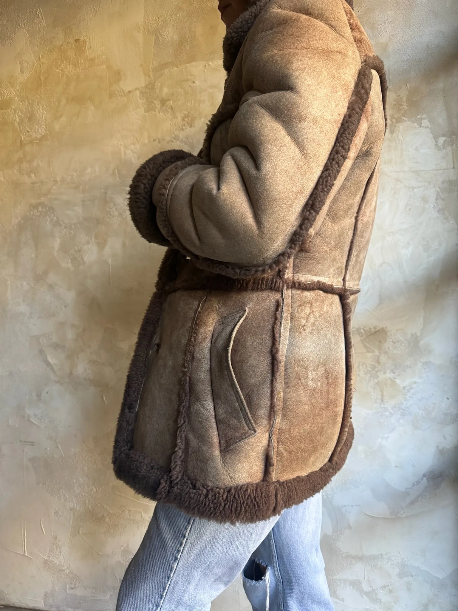 Light Brown Shearling Jacket