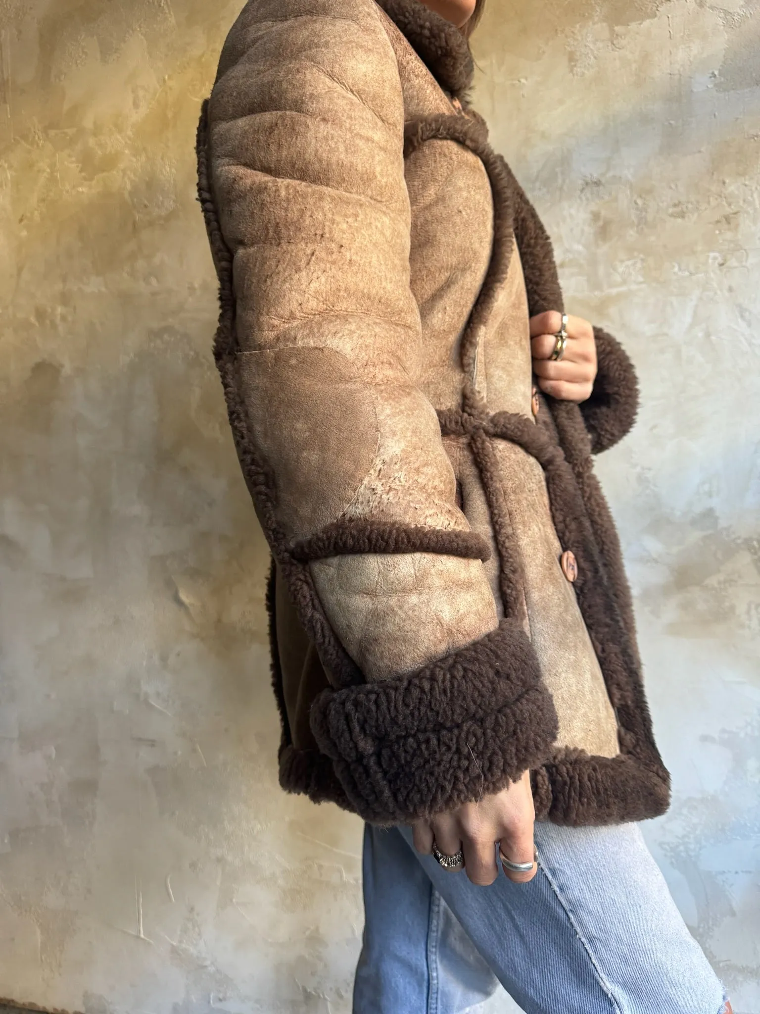 Light Brown Shearling Jacket