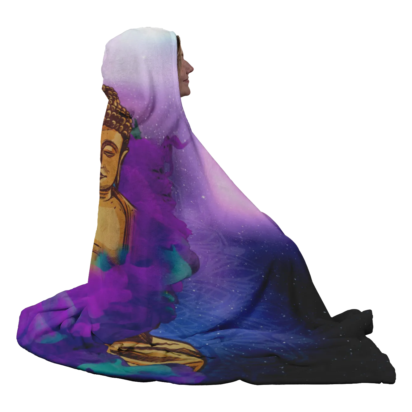 Purple Buddha Hooded Blanket