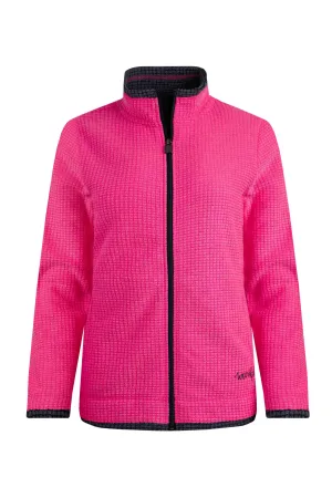 Weird Fish 20 Begonia Pink Ariana Eco Full Zip Grid Fleece